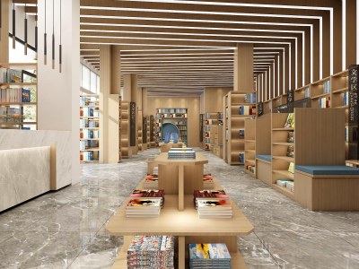 现代书店3D模型下载